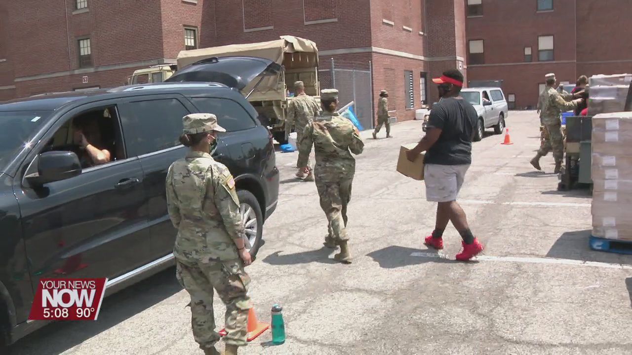Food distribution event held at Shawnee Middle School